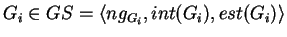 $ G_i \in GS = \langle ng_{G_i},int(G_i),est(G_i) \rangle$