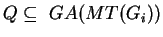 $ Q \subseteq
\ GA(MT(G_i))$